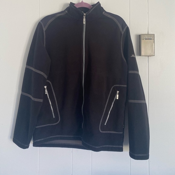 Tommy Bahama Other - Tommy Bahama Men's Size Small Full Zip Fleece‎ Jacket Black & Gray